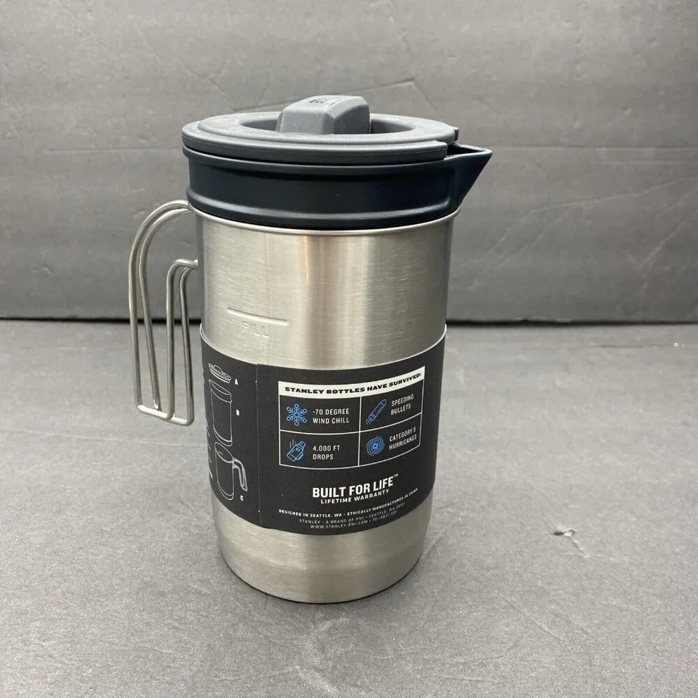 Stanley Stainless Steel Boil + Brew French Press Mug with Black Lid - Picture 3 of 16